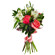 Bouquet of roses and alstroemerias with greenery. Bermuda
